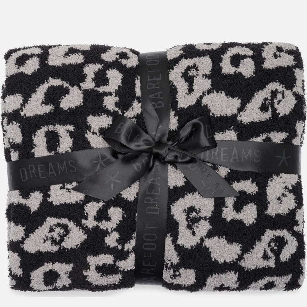(354) BAREFOOT DREAMS CozyChic Leopard Print Throw Blanket, Size 45 x 60